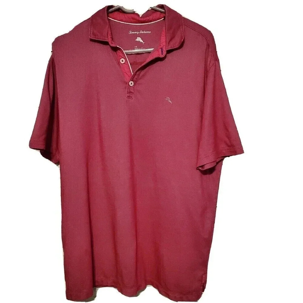 Tommy Bahama Men’s Polo Shirt Magena Short Sleeve Classic Fit Casual Golf Large